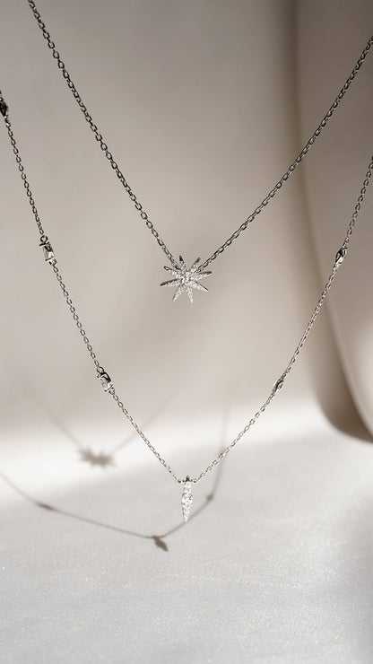 1.185 TCW Marquise Lab Grown Diamond Cluster Necklace