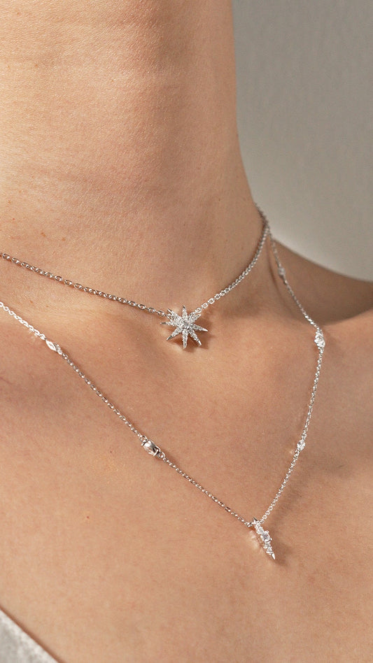 1.185 TCW Marquise Lab Grown Diamond Cluster Necklace