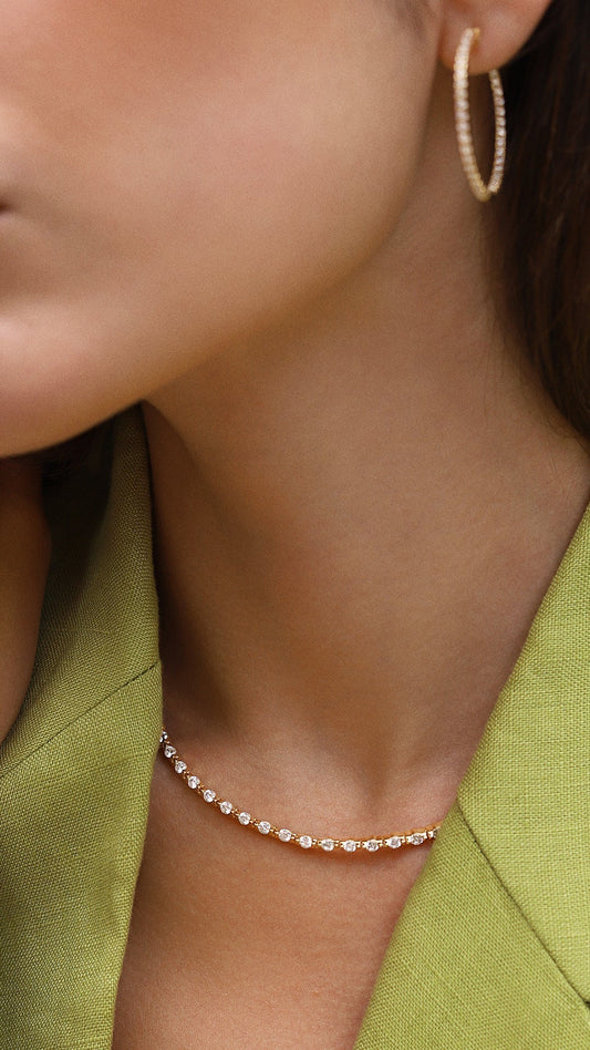 1.185 TCW Marquise Lab Grown Diamond Cluster Necklace