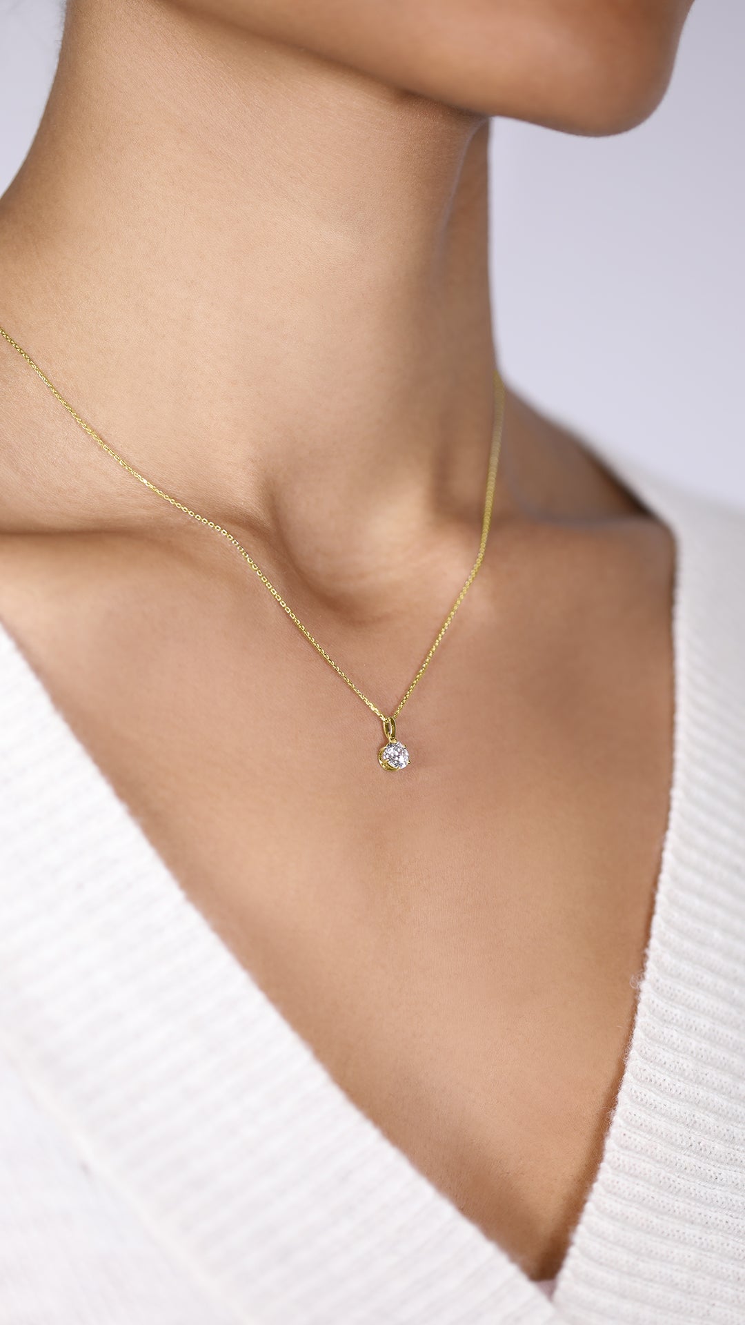 1.185 TCW Marquise Lab Grown Diamond Cluster Necklace