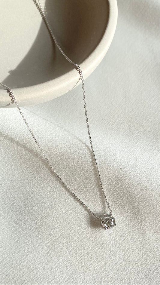 1.185 TCW Marquise Lab Grown Diamond Cluster Necklace