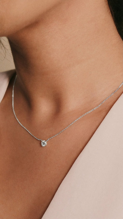 1.185 TCW Marquise Lab Grown Diamond Cluster Necklace