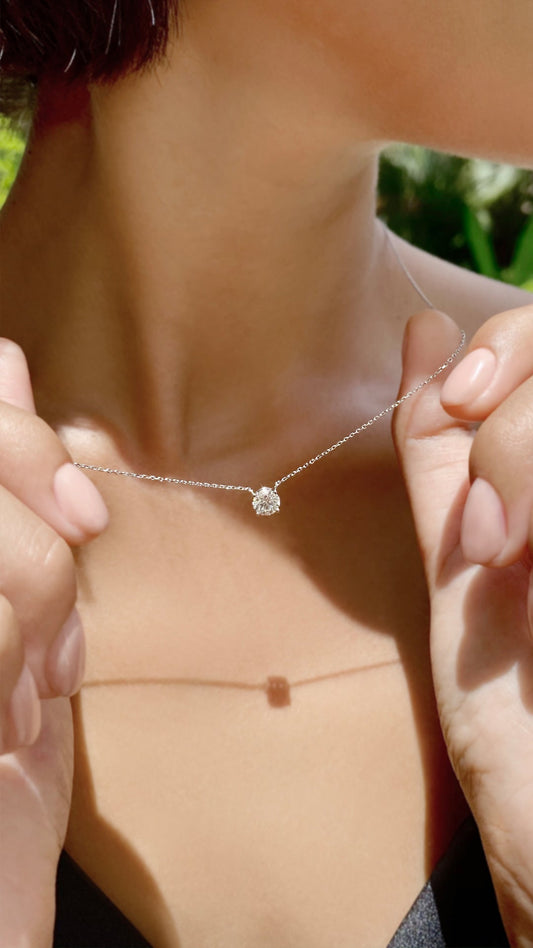 1.185 TCW Marquise Lab Grown Diamond Cluster Necklace
