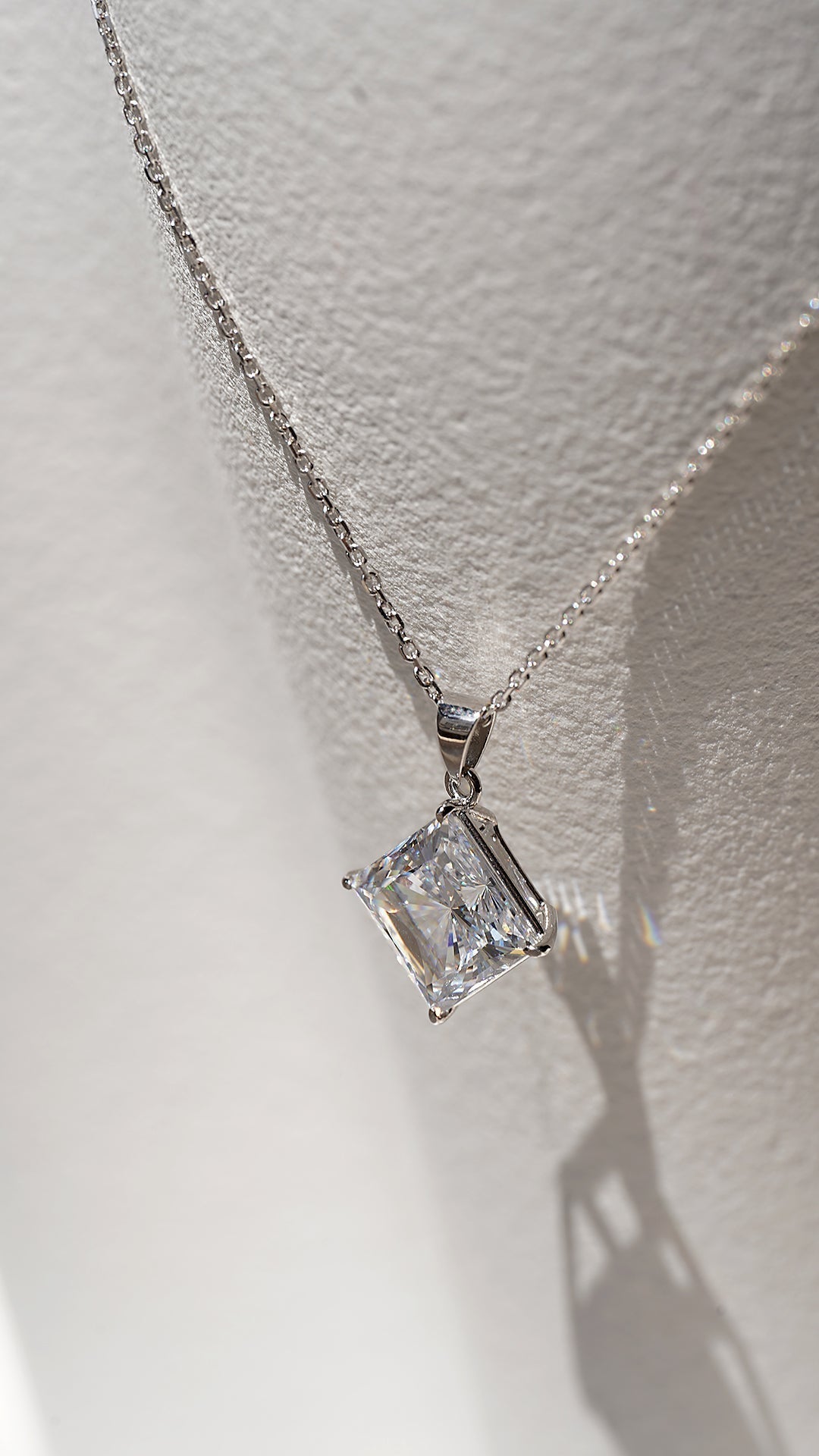 1.185 TCW Marquise Lab Grown Diamond Cluster Necklace