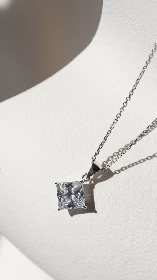 1.185 TCW Marquise Lab Grown Diamond Cluster Necklace