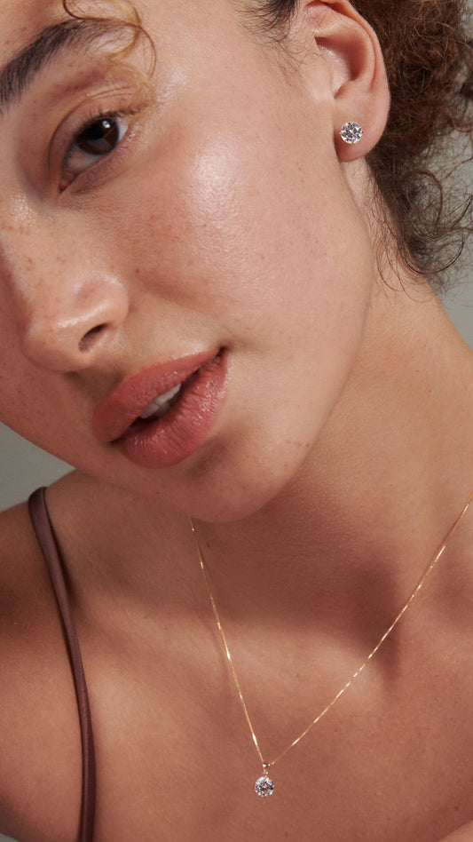 1.185 TCW Marquise Lab Grown Diamond Cluster Necklace