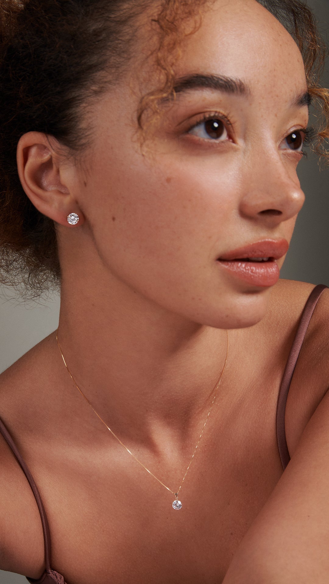 1.185 TCW Marquise Lab Grown Diamond Cluster Necklace