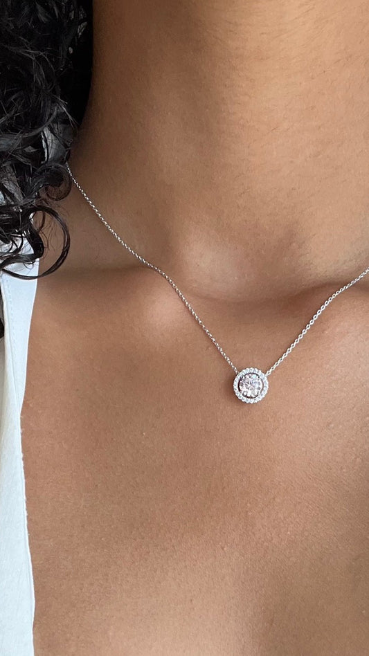 1.185 TCW Marquise Lab Grown Diamond Cluster Necklace