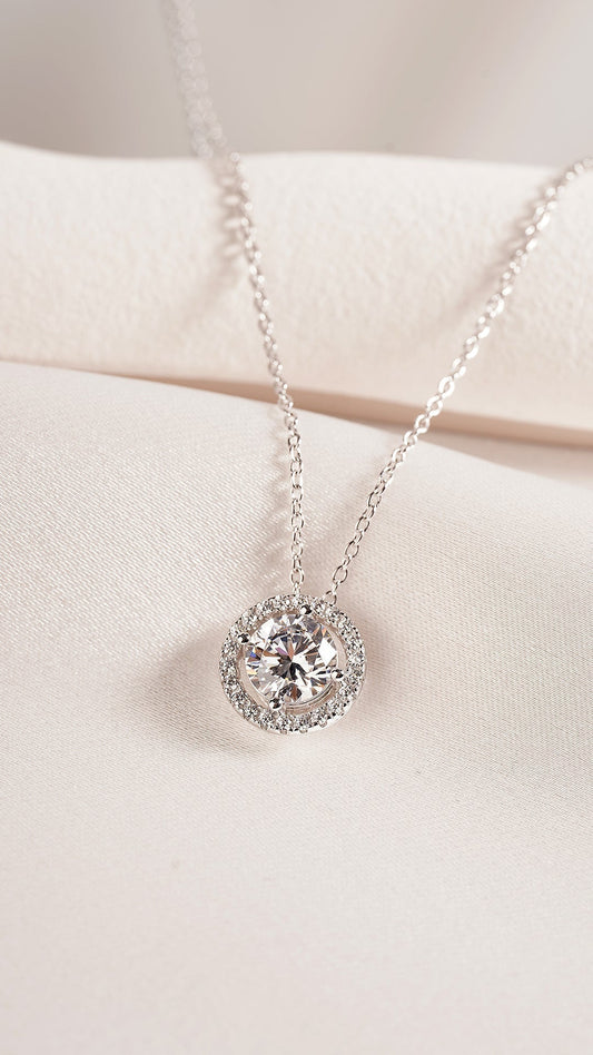 1.185 TCW Marquise Lab Grown Diamond Cluster Necklace