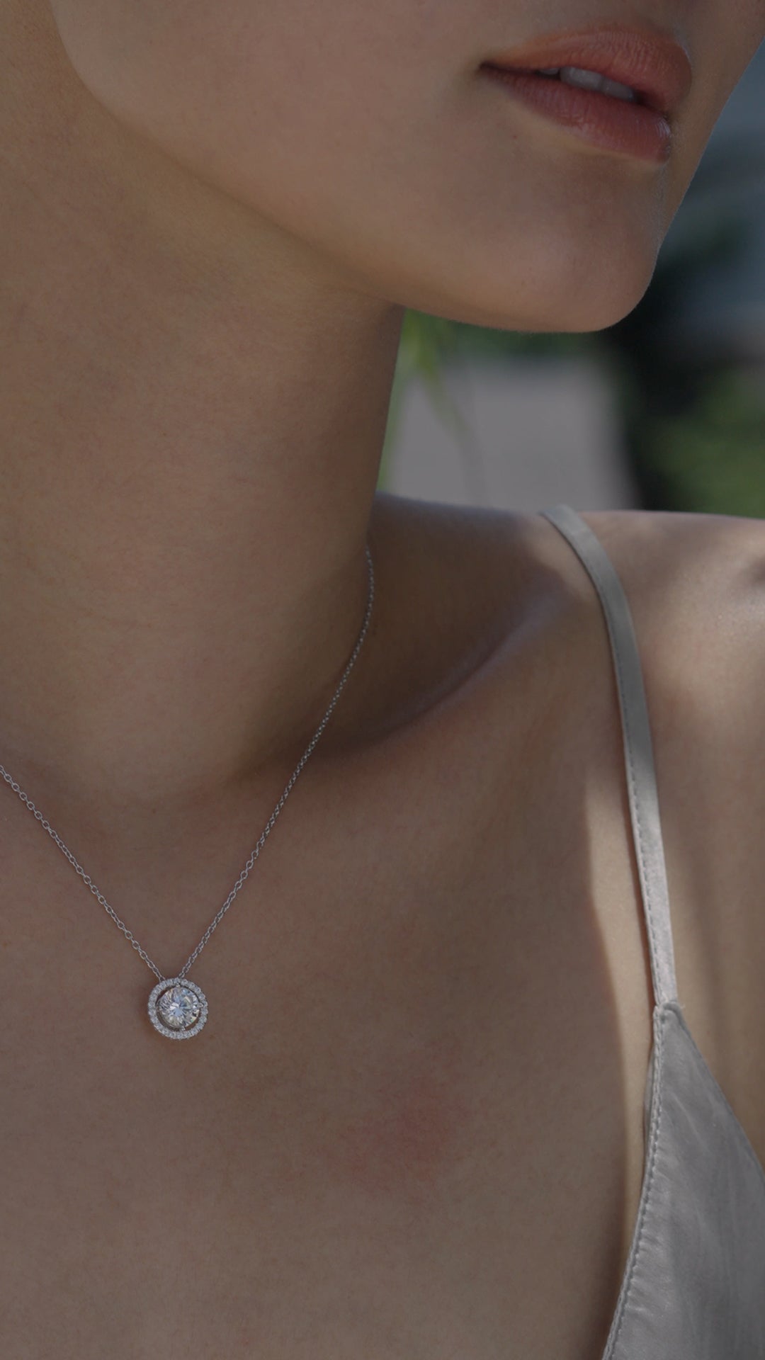 1.185 TCW Marquise Lab Grown Diamond Cluster Necklace
