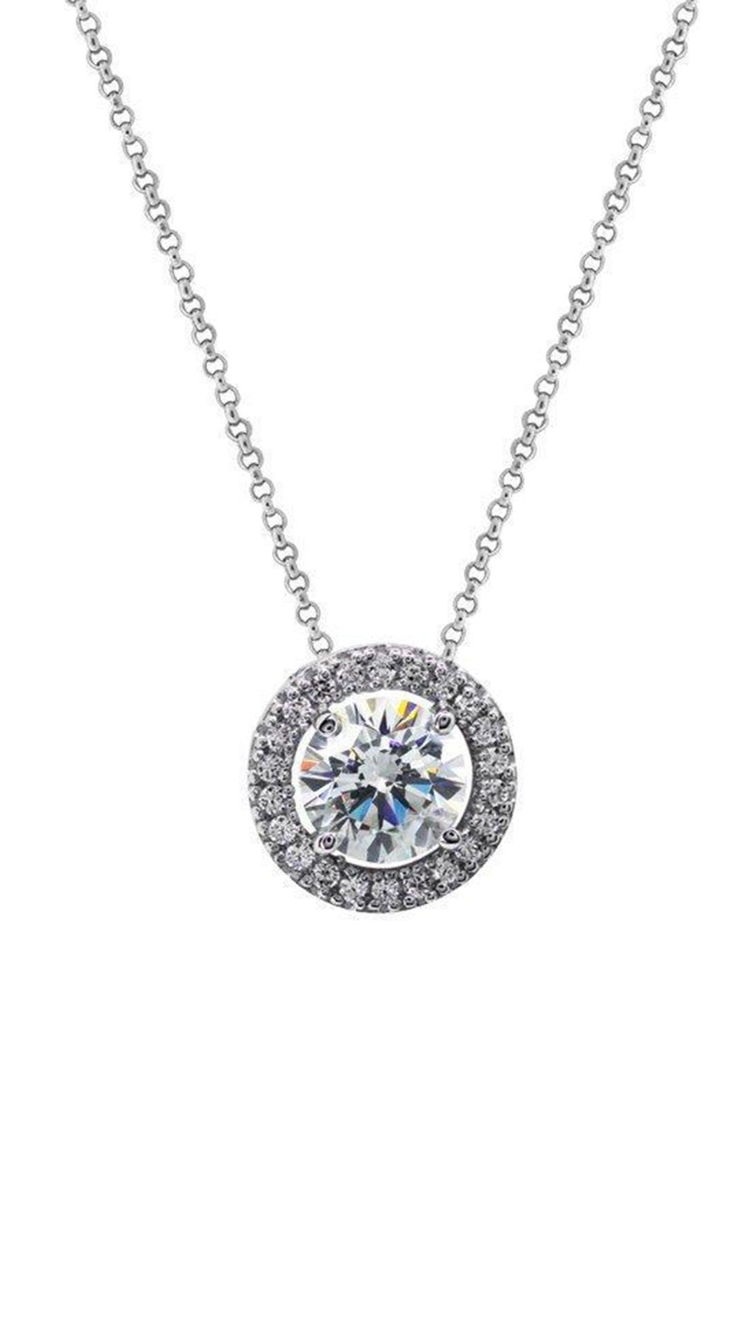 1.185 TCW Marquise Lab Grown Diamond Cluster Necklace