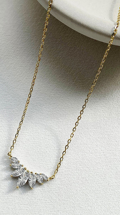 1.185 TCW Marquise Lab Grown Diamond Cluster Necklace