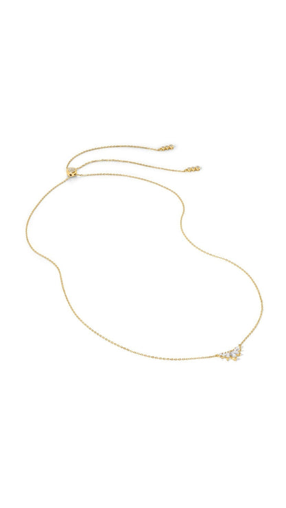 1.185 TCW Marquise Lab Grown Diamond Cluster Necklace
