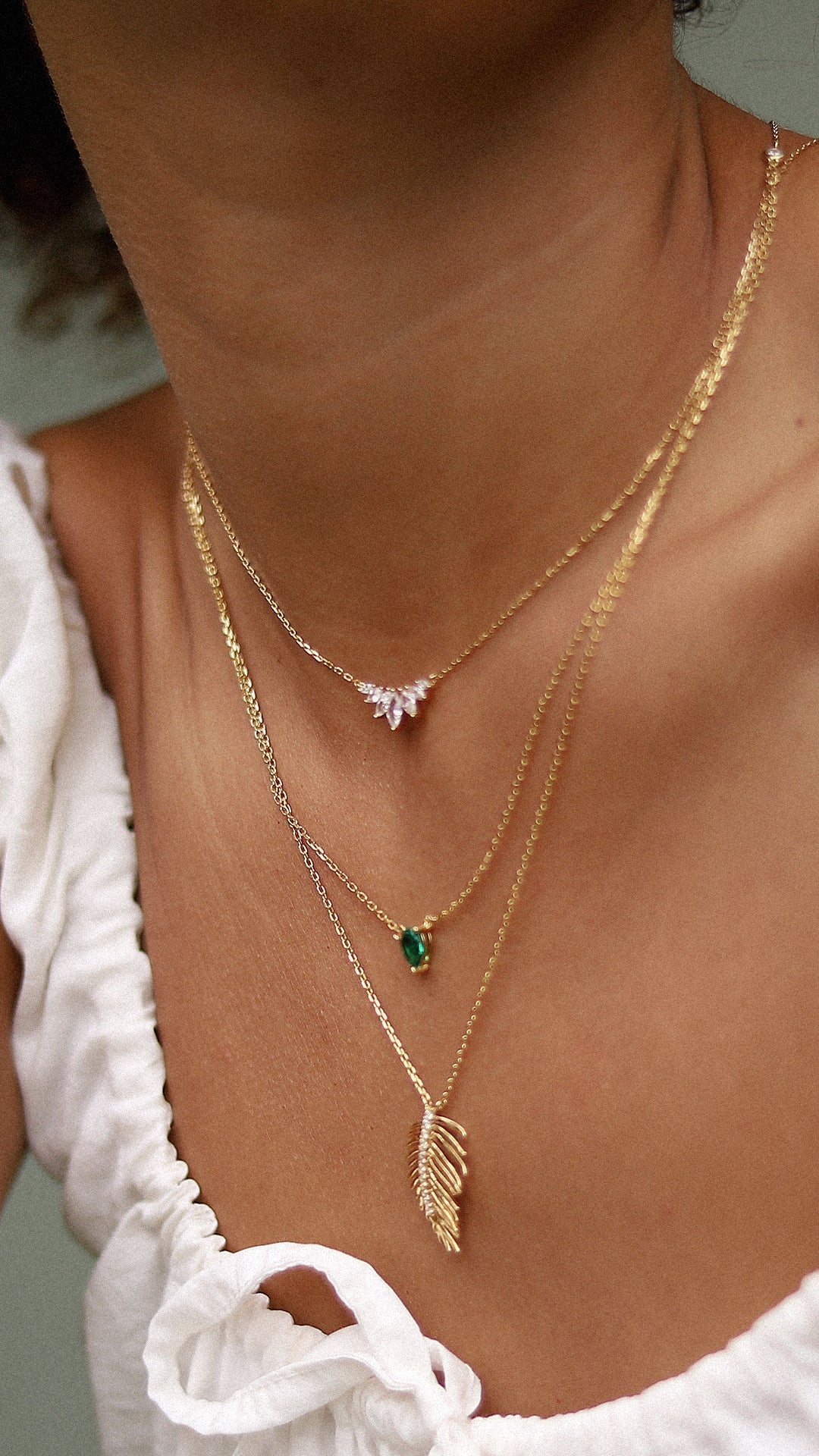 1.185 TCW Marquise Lab Grown Diamond Cluster Necklace
