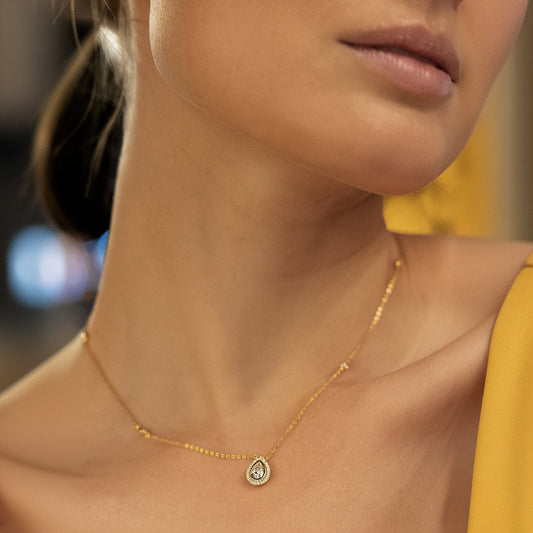 1.185 TCW Marquise Lab Grown Diamond Cluster Necklace
