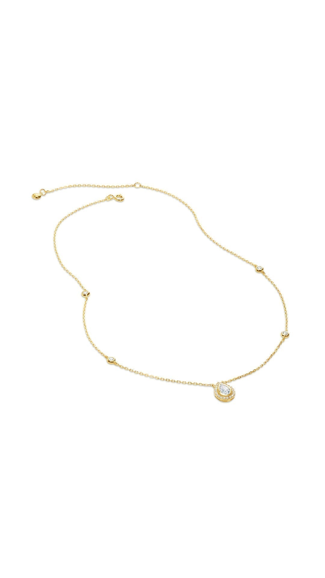 1.185 TCW Marquise Lab Grown Diamond Cluster Necklace