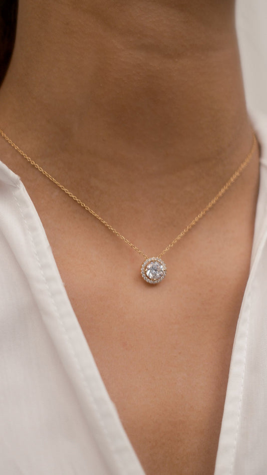1.185 TCW Marquise Lab Grown Diamond Cluster Necklace