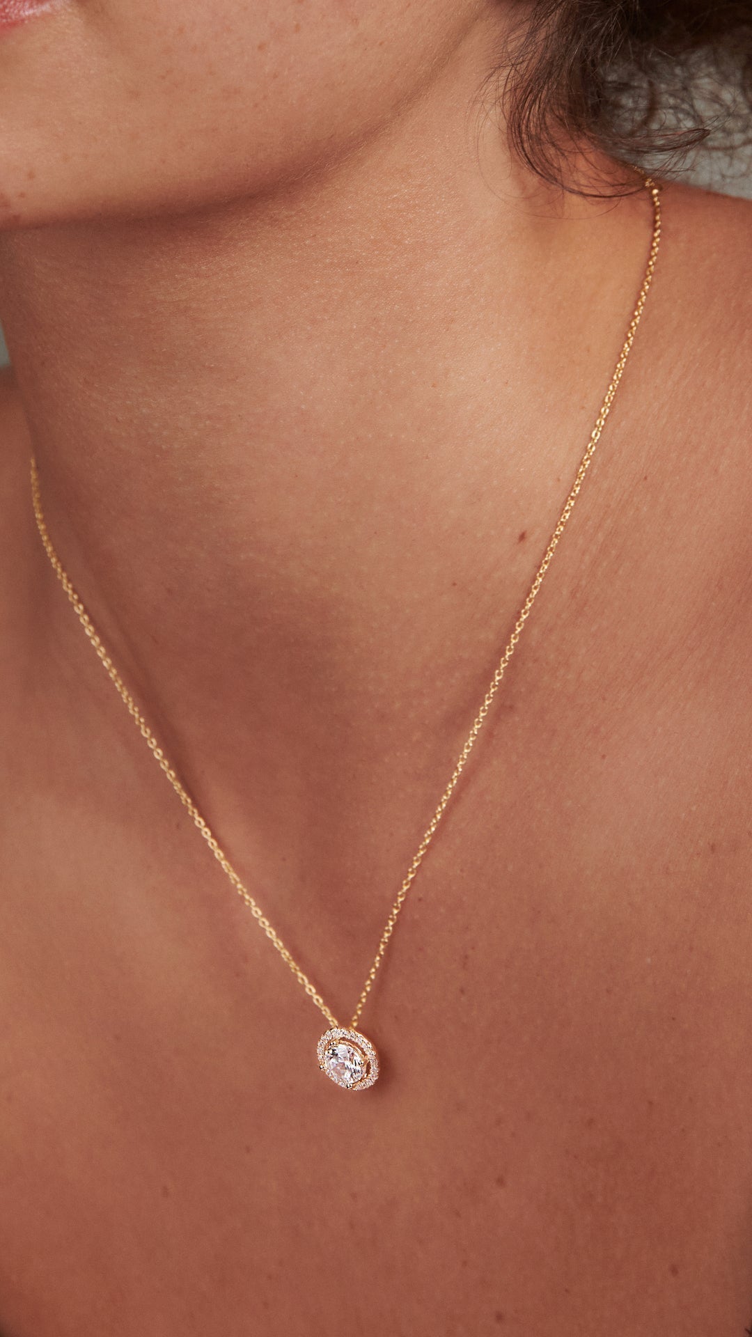 1.185 TCW Marquise Lab Grown Diamond Cluster Necklace