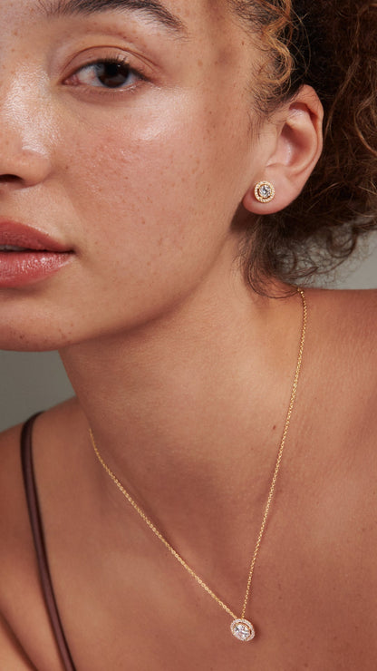 1.185 TCW Marquise Lab Grown Diamond Cluster Necklace