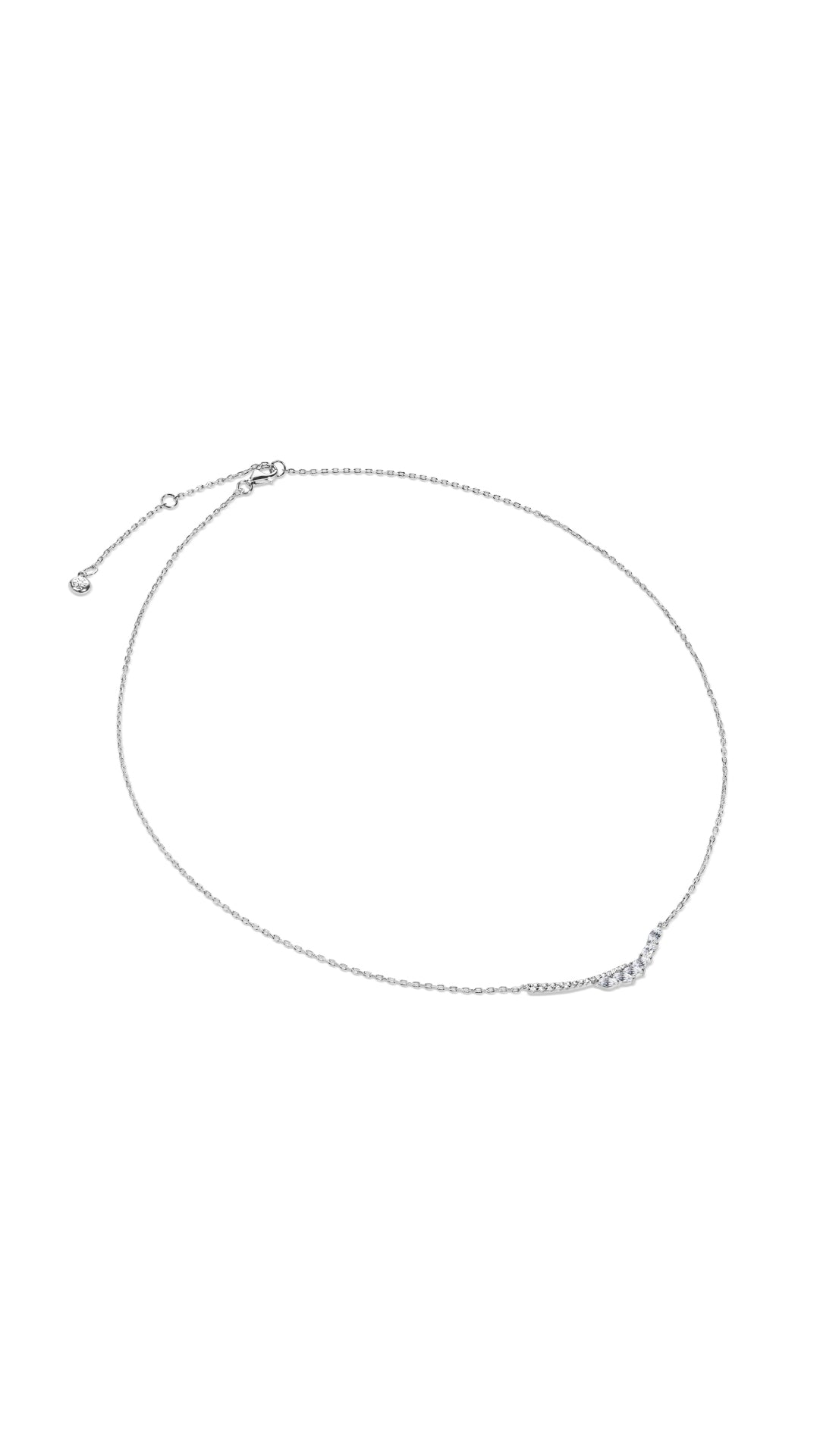 1.185 TCW Marquise Lab Grown Diamond Cluster Necklace