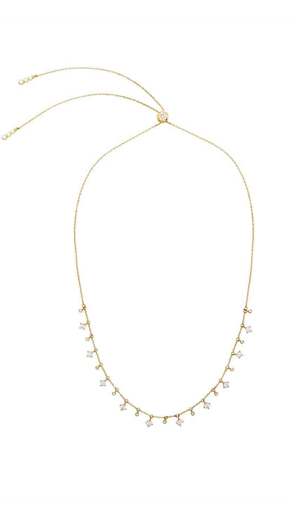 1.185 TCW Marquise Lab Grown Diamond Cluster Necklace