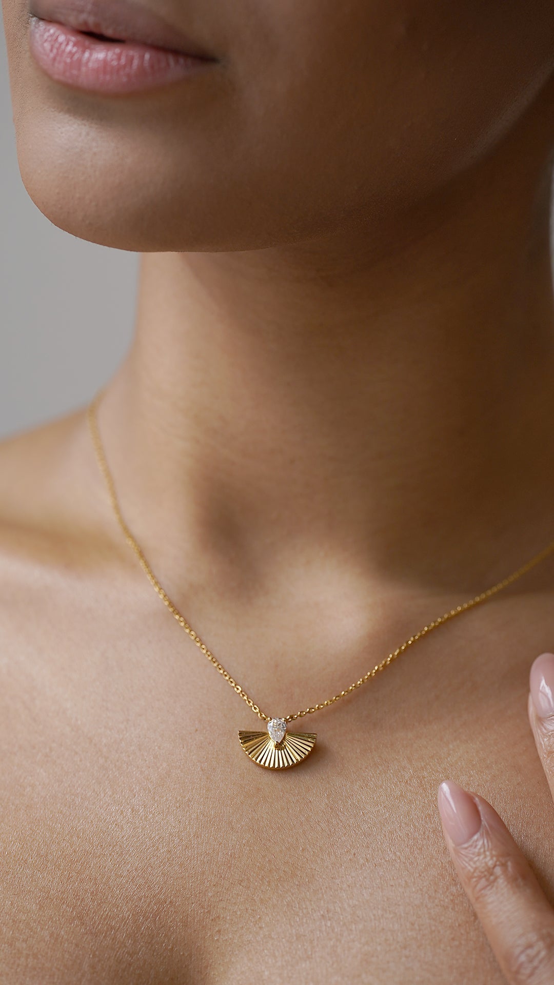 1.185 TCW Marquise Lab Grown Diamond Cluster Necklace