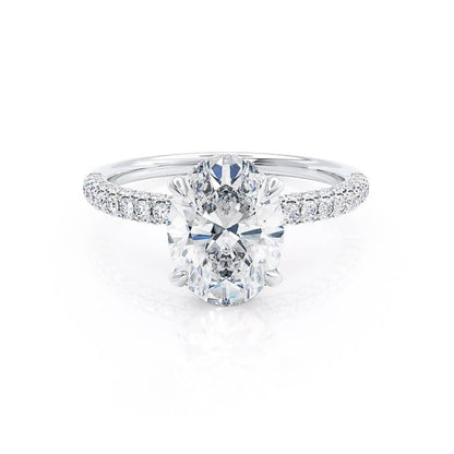 Oval Pave Lab Grown Diamond Engagement Ring