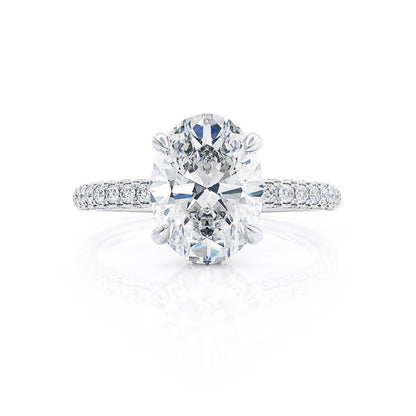 Oval Pave Lab Grown Diamond Engagement Ring