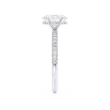 Oval Pave Lab Grown Diamond Engagement Ring