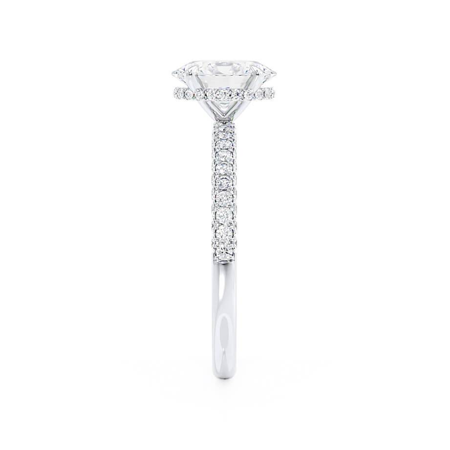 Oval Pave Lab Grown Diamond Engagement Ring