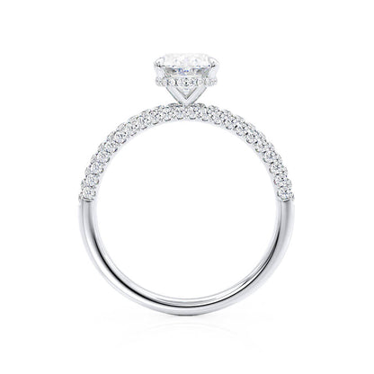 Oval Pave Lab Grown Diamond Engagement Ring