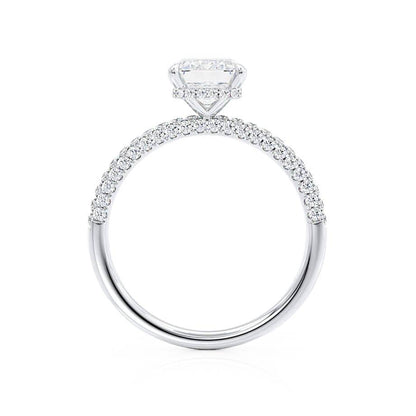 Emerald Pave Lab Grown Diamond Engagement Ring