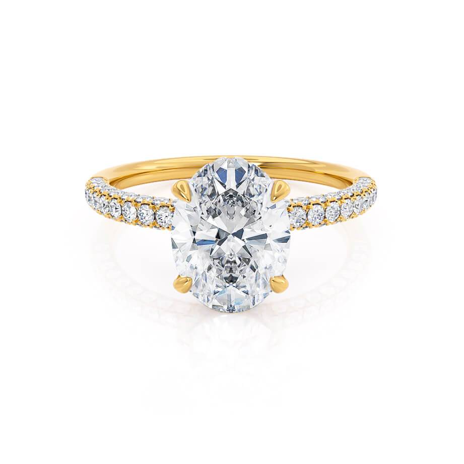 Oval Pave Lab Grown Diamond Engagement Ring