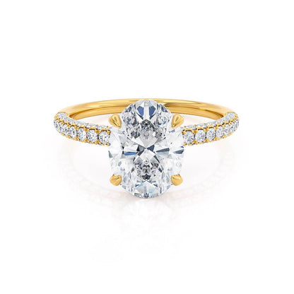 Oval Pave Lab Grown Diamond Engagement Ring