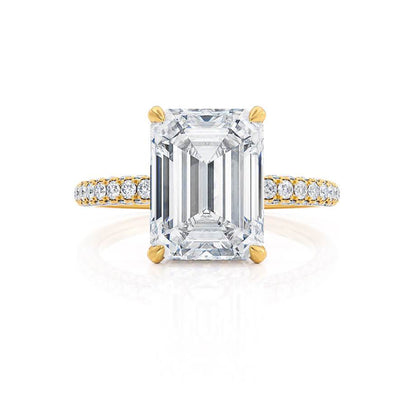 Emerald Pave Lab Grown Diamond Engagement Ring