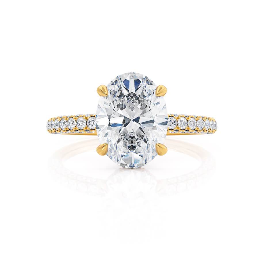 Oval Pave Lab Grown Diamond Engagement Ring