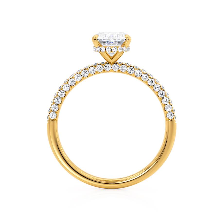 Oval Pave Lab Grown Diamond Engagement Ring