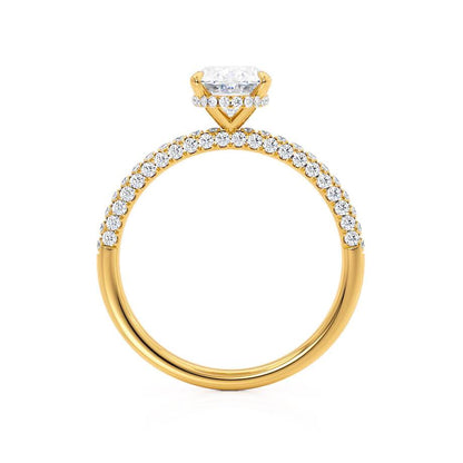 Oval Pave Lab Grown Diamond Engagement Ring