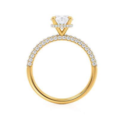 Round Pave Lab Grown Diamond Engagement Ring