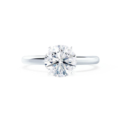 Round Solitaire Lab Grown Diamond Engagement Ring