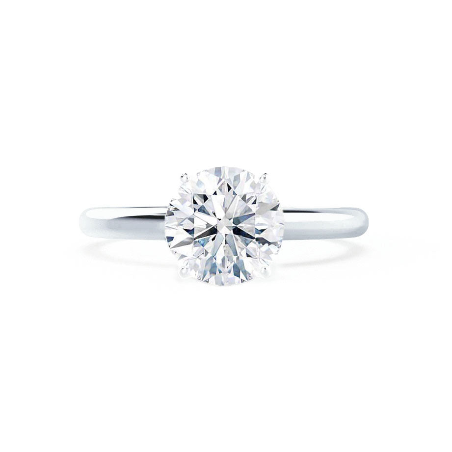 Round Solitaire Lab Grown Diamond Engagement Ring