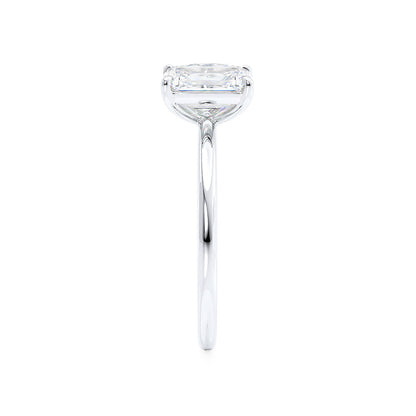 2.52 CT Emerald & 1.50 CT Pear Moissanite Two Stone Engagement Ring 3