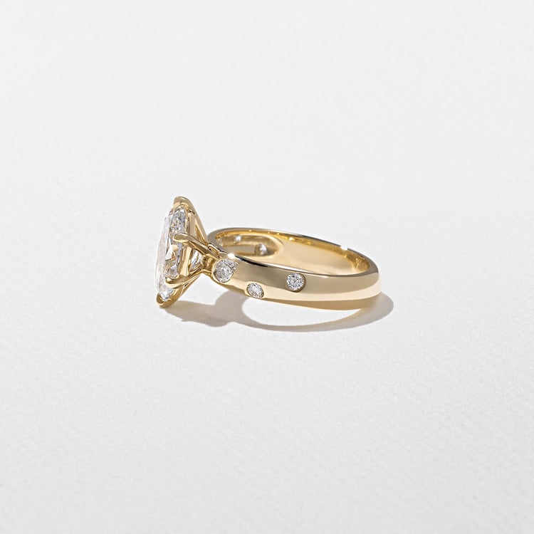 2.24 CT Oval Dainty Pavé Lab Grown Diamond Engagement Ring