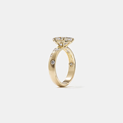 2.24 CT Oval Dainty Pavé Lab Grown Diamond Engagement Ring