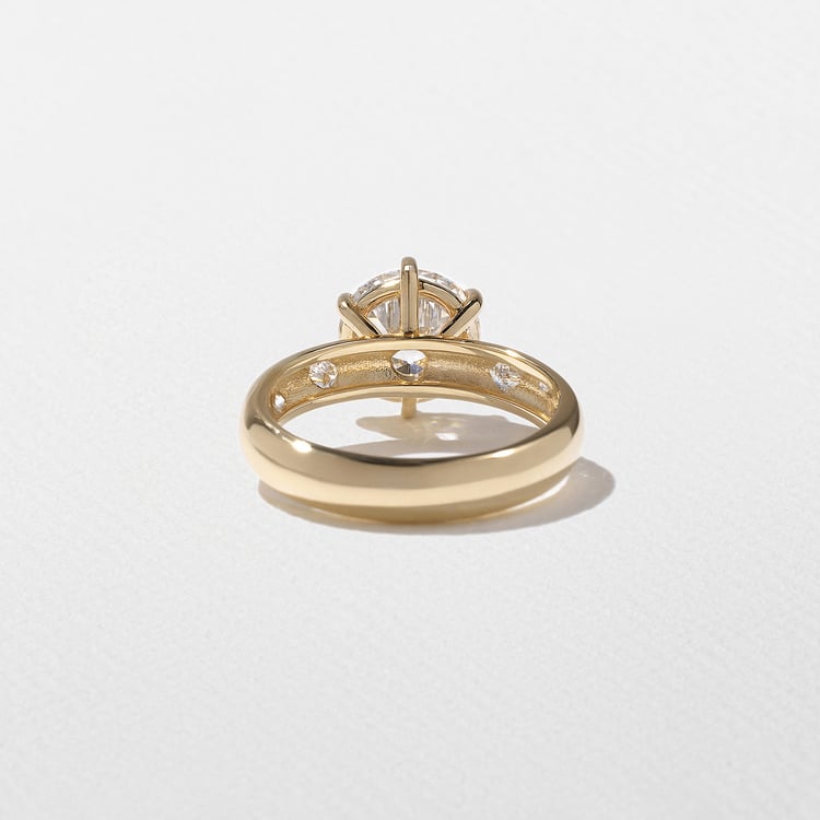 1.52 CT Round Three Stone Lab Grown Diamond Engagement Ring