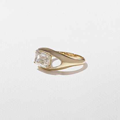 1.95 CT Emerald Split Shank Lab Grown Diamond Engagement Ring