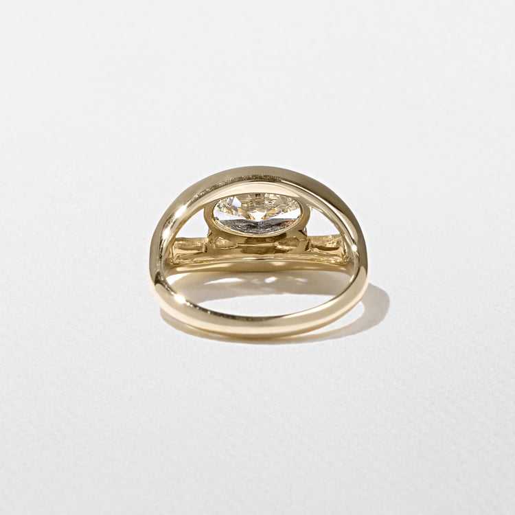 1.95 CT Oval Split Shank Lab Grown Diamond Engagement Ring