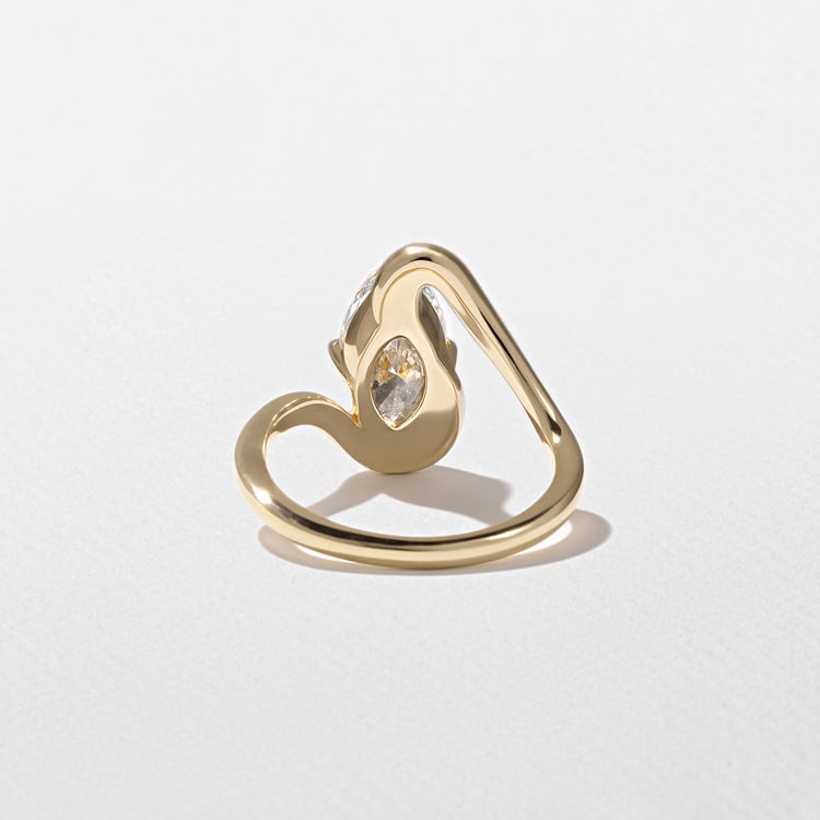 2.00 CT Marquise Swirl Lab Grown Diamond Engagement Ring