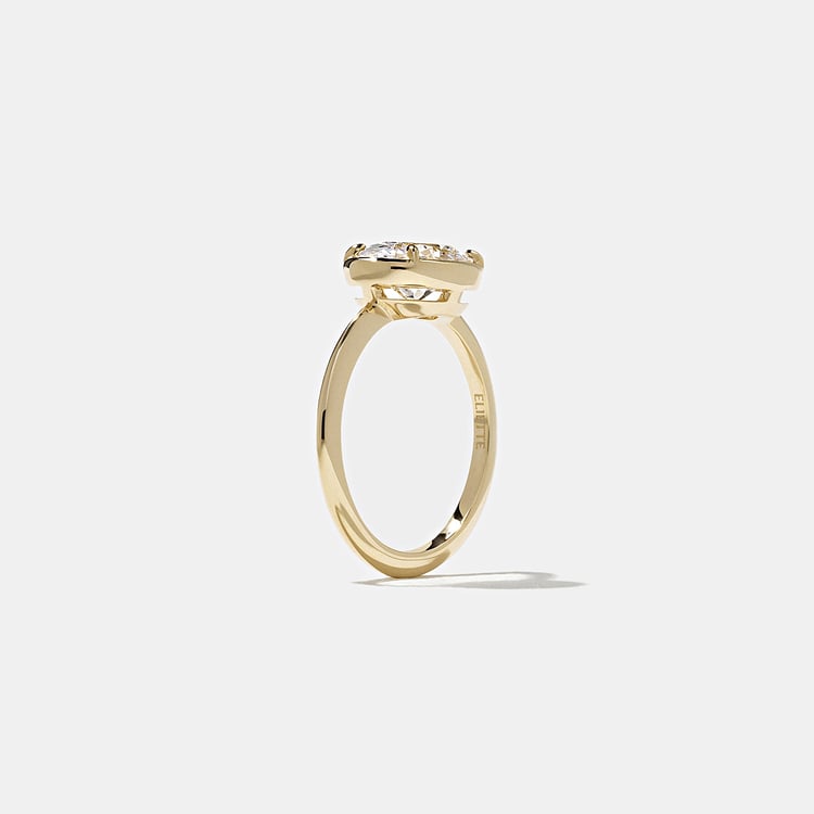 1.81 CT Oval East-West Bezel Solitaire Lab Grown Diamond Engagement Ring