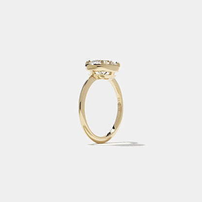 1.81 CT Oval East-West Bezel Solitaire Lab Grown Diamond Engagement Ring